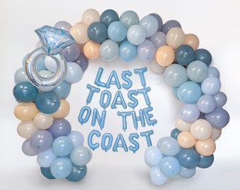 Last Toast On The Coast Balloon Garland Beach Bach Balloon Arch Party Kit Beach Bachelorette Party Decorations Coastal Bach Party Supplies