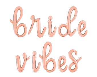 Bride Vibes Letter Balloon Kit Bachelorette Party Balloon Banner Bachelorette Party Decorations Bridal Shower Decorations Rose Gold Bride