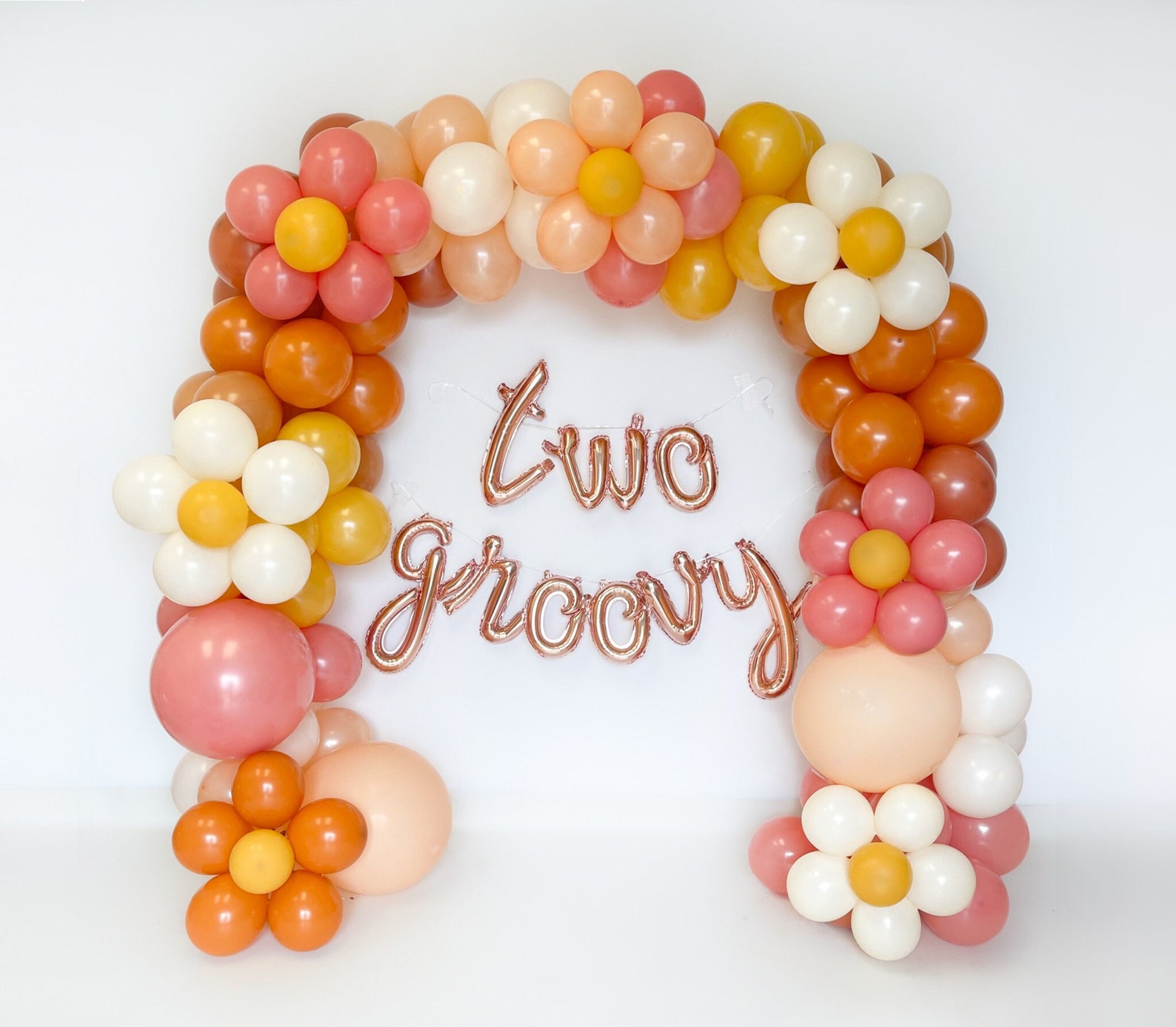 Groovy Birthday Balloon Garland Kit Two Groovy Birthday 60s Etsy