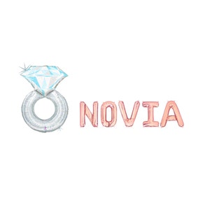 Novia Letter Balloon Kit Bachelorette Party Balloon Banner Bridal Shower Decorations Engagement Party Decor Bride Balloons Bride Decor Novia