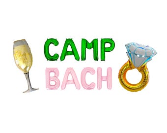 Camp Bach Letter Balloon Kit Bachelorette Party Decorations Bachelorette Balloons Camp Bachelorette Summer Camp Trap Bachelorette Camping
