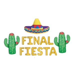 Final Fiesta Balloons Final Fiesta Bachelorette Party Decor Bachelorette Party Decorations Fiesta Bach Balloon Banner Fiesta Balloon Letters