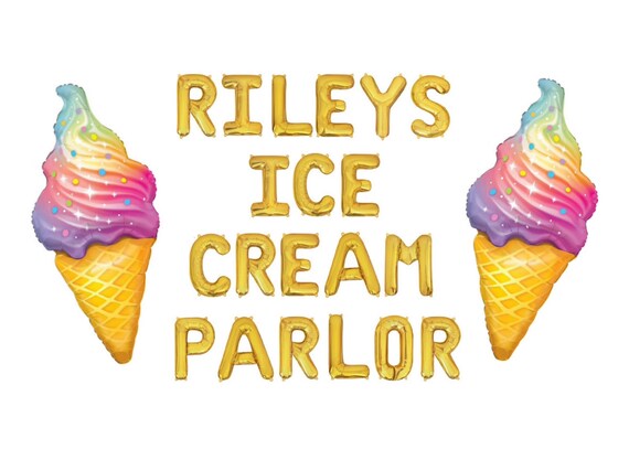 Ice Cream Birthday Party Decorations Ice Cream Party Etsy