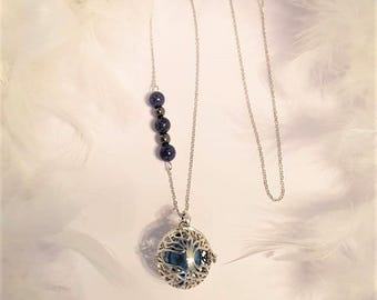 Tree of life pregnancy's Bola - beads semi precious Lapis Lazuli and Hematite