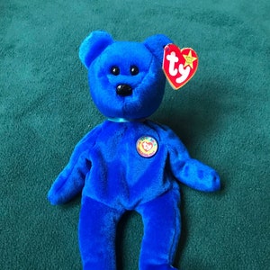 Clubby the Bear Beanie Bears, 1998 Retired Beanie Baby, Vintage Collection