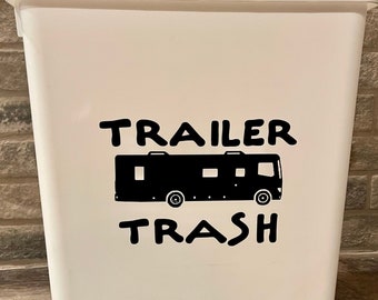 トレーラーゴミ箱RVデカール：面白いキャンピングカーゴミ箱ステッカー