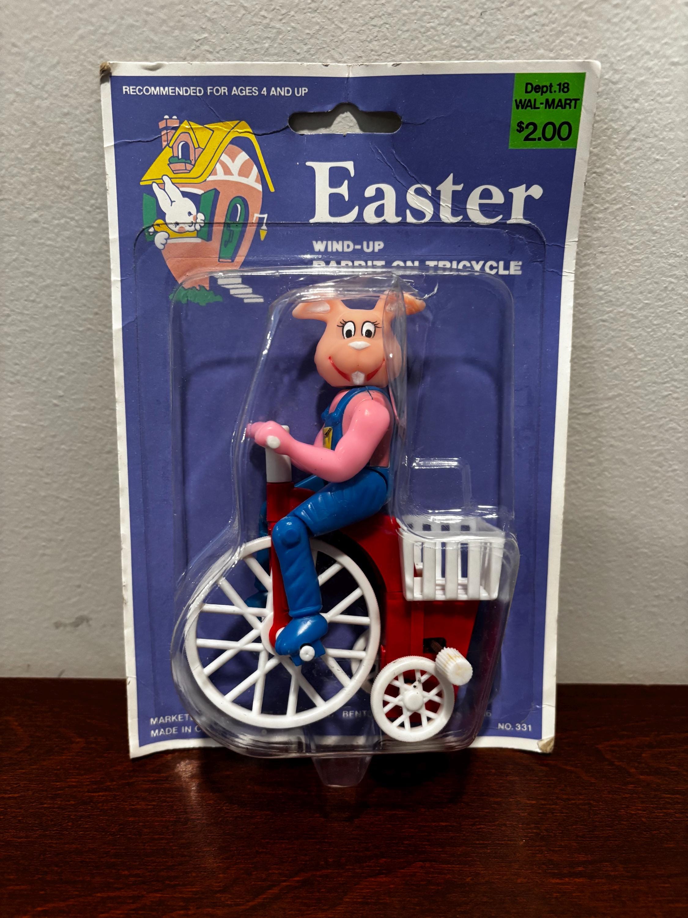 Vintage Easter Wind-up Rabbit on Tricycle Toy - Etsy