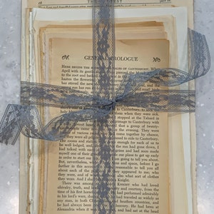 Scratch paper, Classic Book pages, Page bundles, Ephemera,  Vintage paper, Bundle of 100 pages, Old novel pages, craft paper