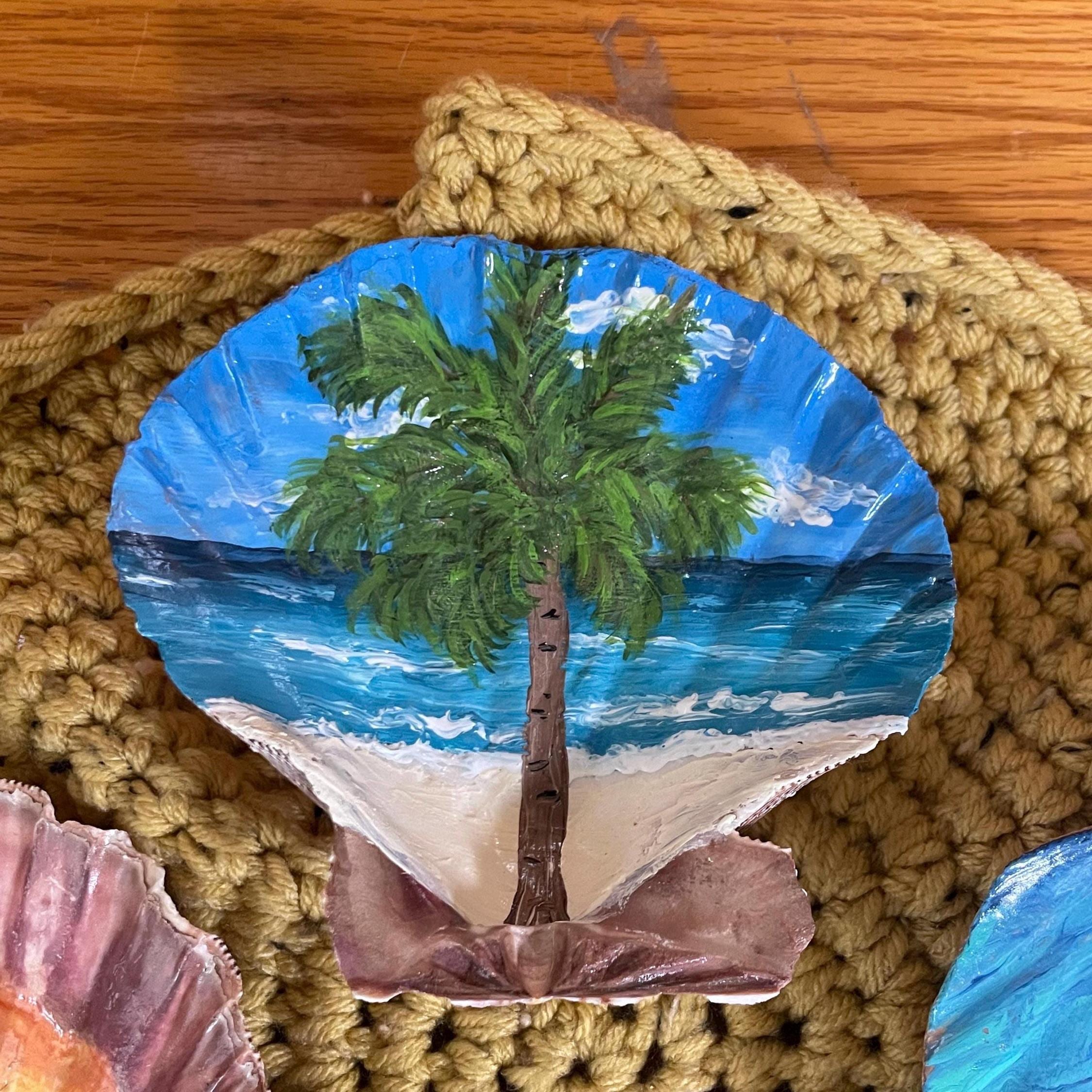Shell, Decorative Handpainted Shell, Beach Scene Paintings - Etsy