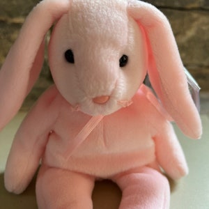 Hoppity Beanie Baby: Rare 5th Generation Pink Bunny