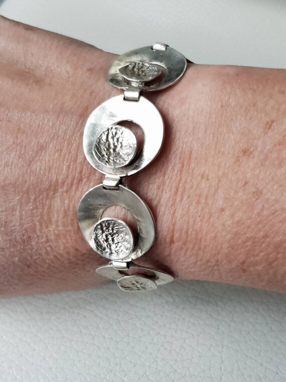 Silver bracelet brutalist 835