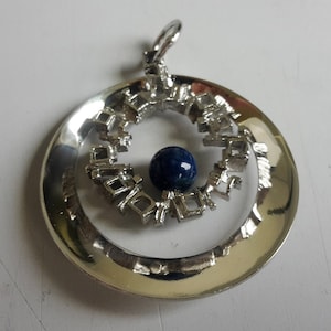 Vintage silver pendant Lapis Lazuli