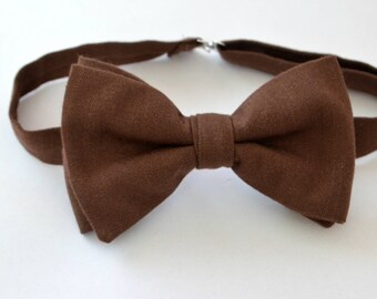 brown bow tie etsy