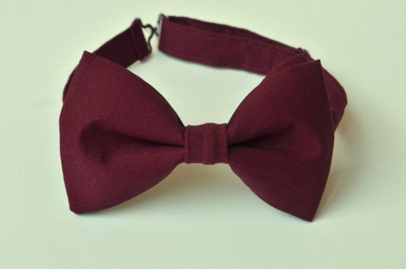 Bordeux bow tie-burgundy bow tie-wine bow ties-Kids Bow | Etsy