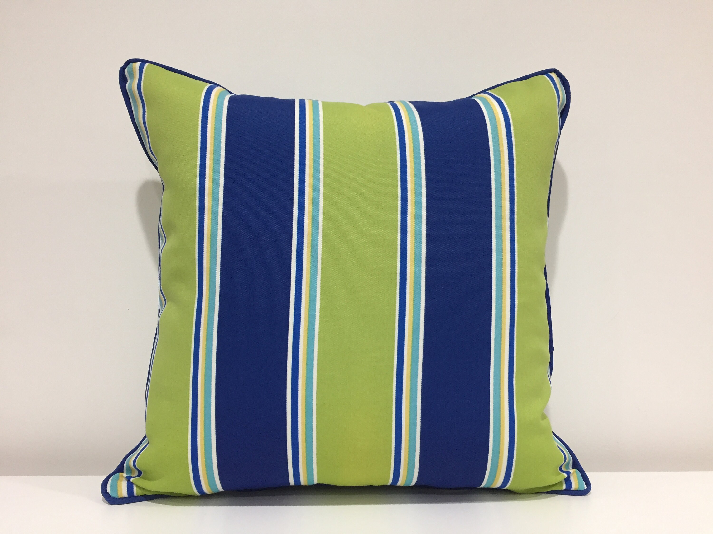 Stripe pillow cover blue and green stripe pillow cover Etsy