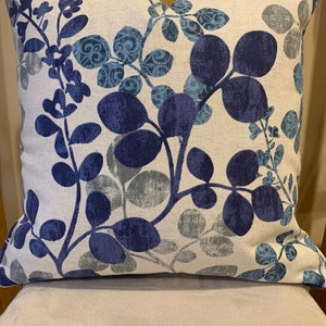 Blue pillow covers, Aqua pillow covers, grey pillow covers, gray pillow covers, cream pillow covers, 18x18,  pillow cover,  handmade in USA