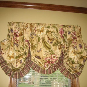 Custom Balloon shade valance, custom window treatments, custom drapes, custom valance, made in USA, your fabric, design consultation, custom