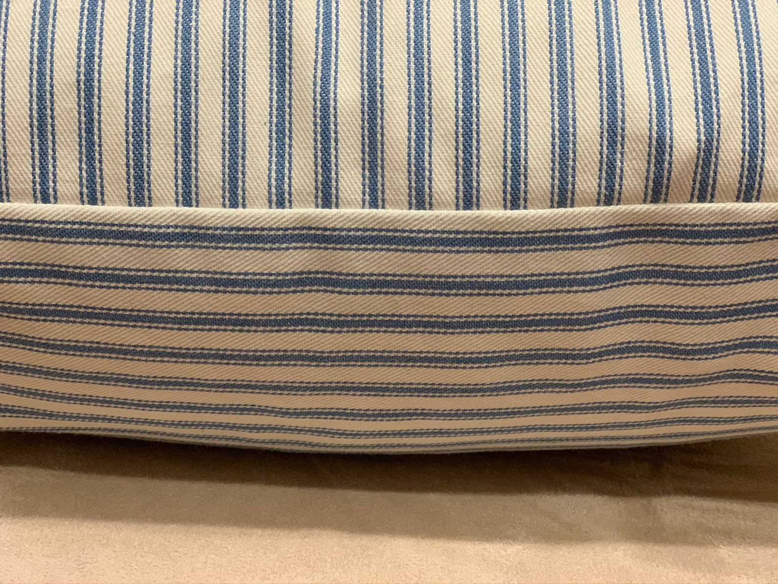 Blue Ticking Stripe pillow covers modern farmhouse style Etsy