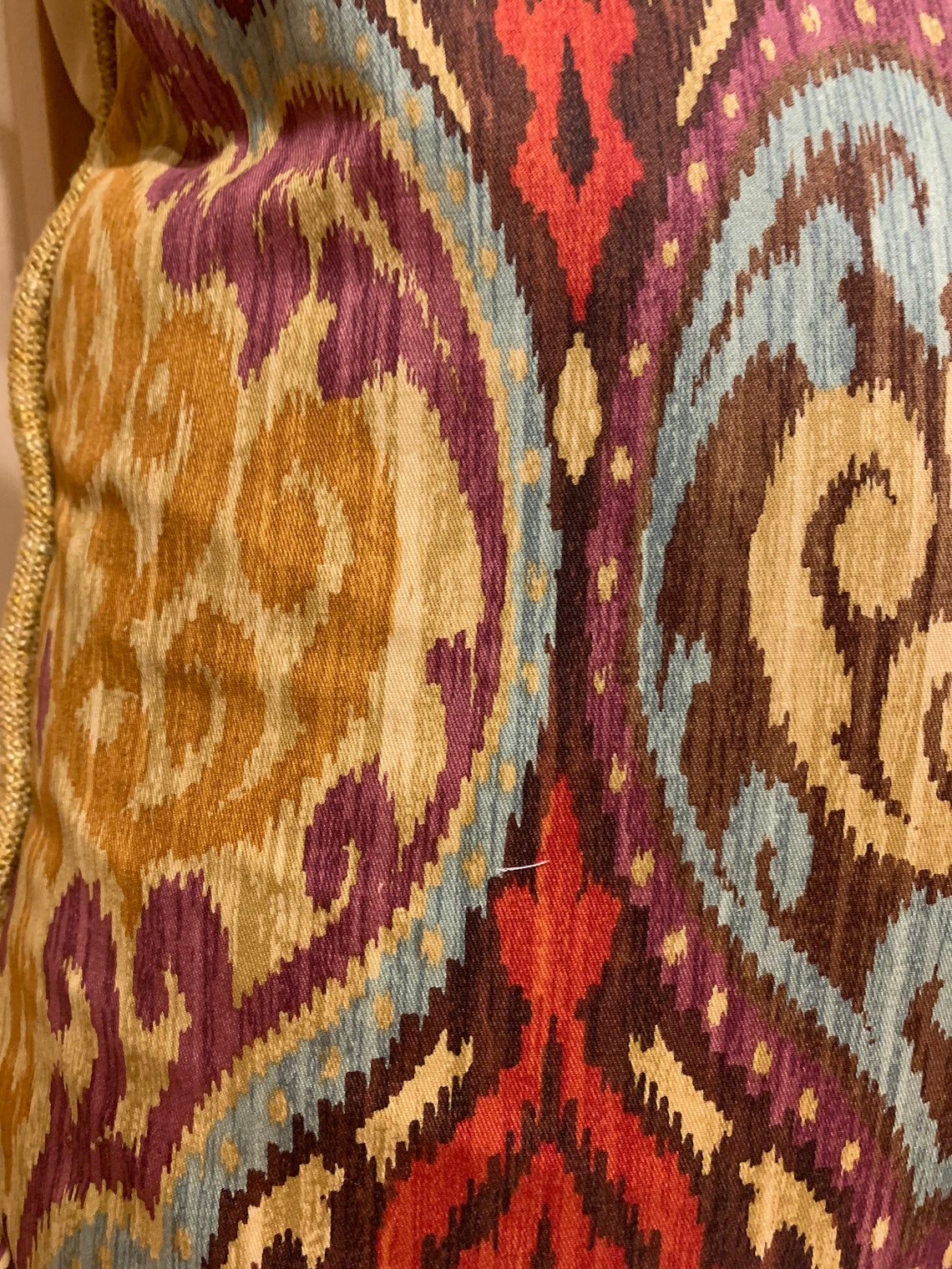 Bohemian Chic Jewel Toned Pillow Covers Blue Gold Red Etsy