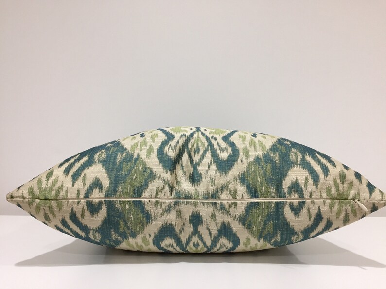 throw pillow cover home decor Handmade in USA Pillow Cover throw pillow decorative pillow cover green pillow cover Ikat pillow cover