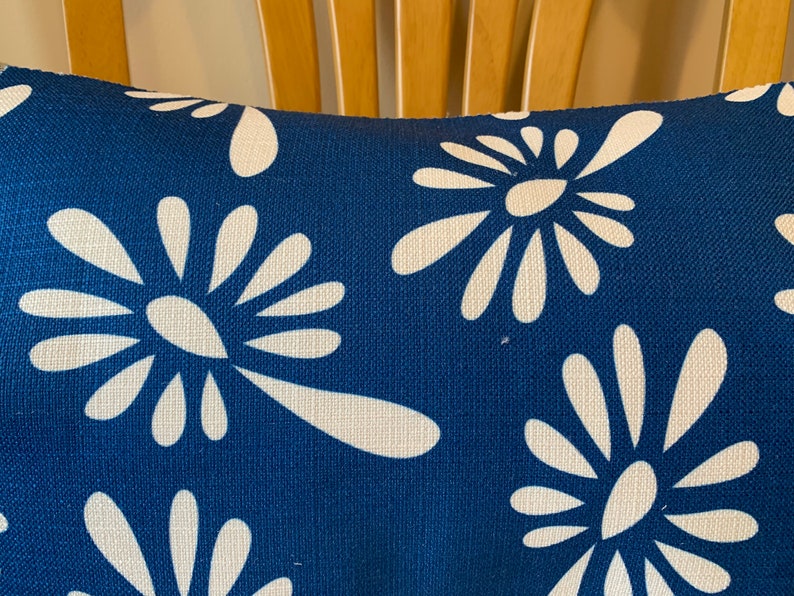 Blue and White Pillow Covers Floral Pillow Covers Geometric Etsy