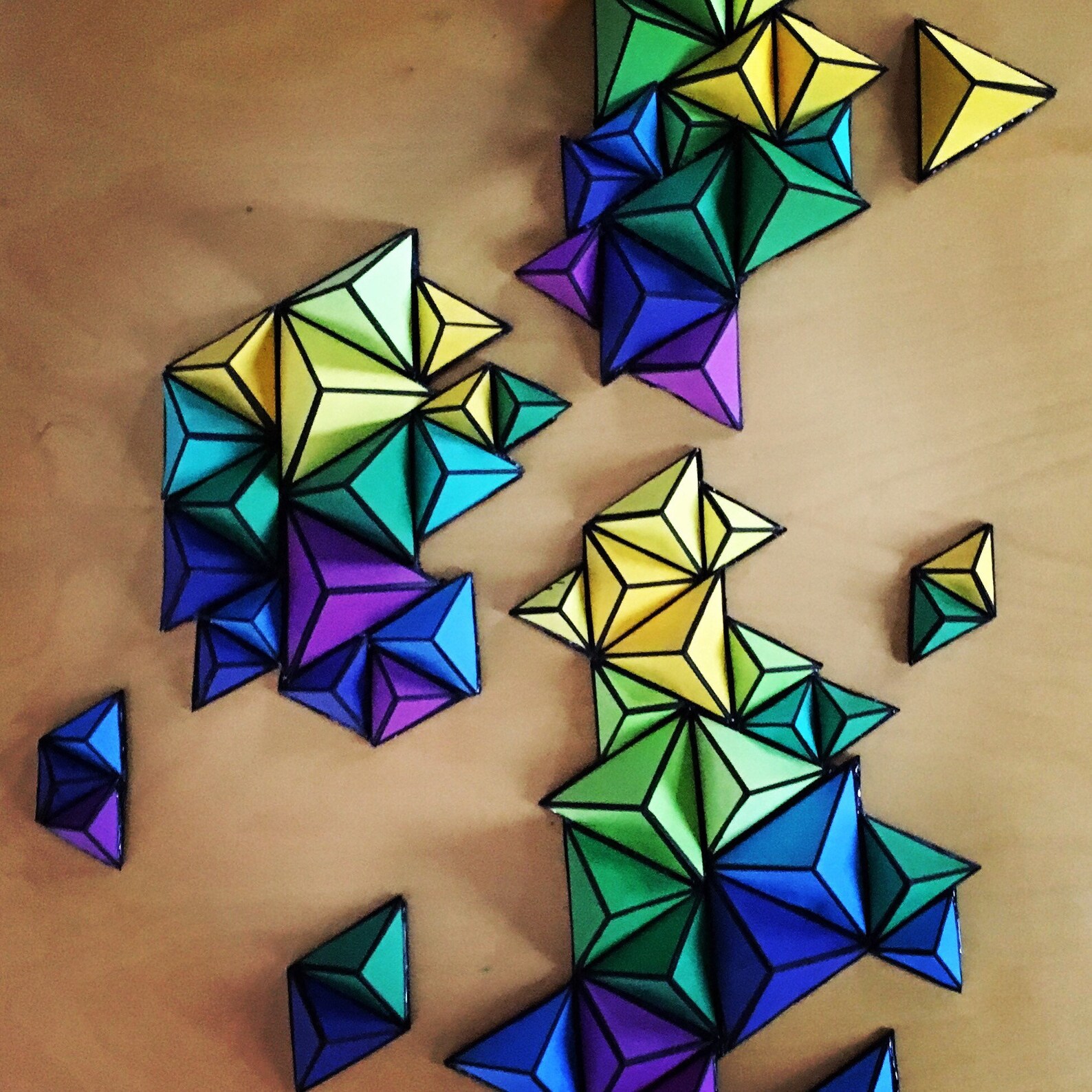 3D Geometric Paper Wall Art Can Be Custom Made and Sized to Etsy