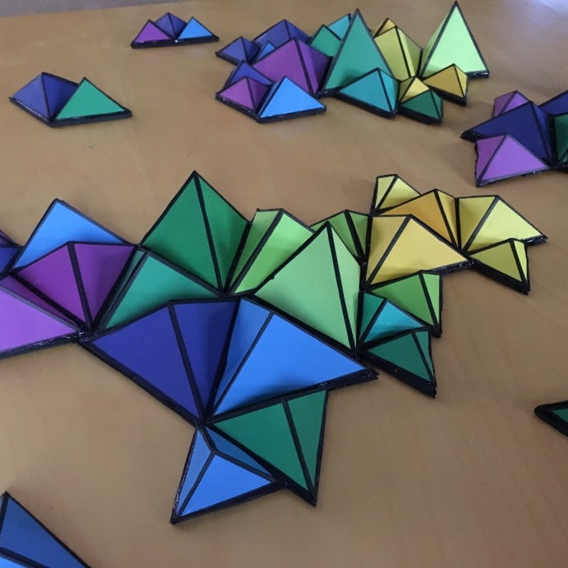 3D Geometric Paper Wall Art Can Be Custom Made and Sized to Etsy