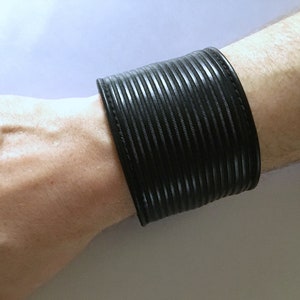 Pulsera de billetera vegana pulsera de cuero sintético billetera de muñeca pulsera de billetera negra escondite de dinero billetera de compartimento secreto billetera de muñeca
