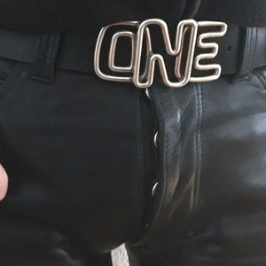Leather belt with ONE Buckle black belt interchangeable clasp interchangeable belt