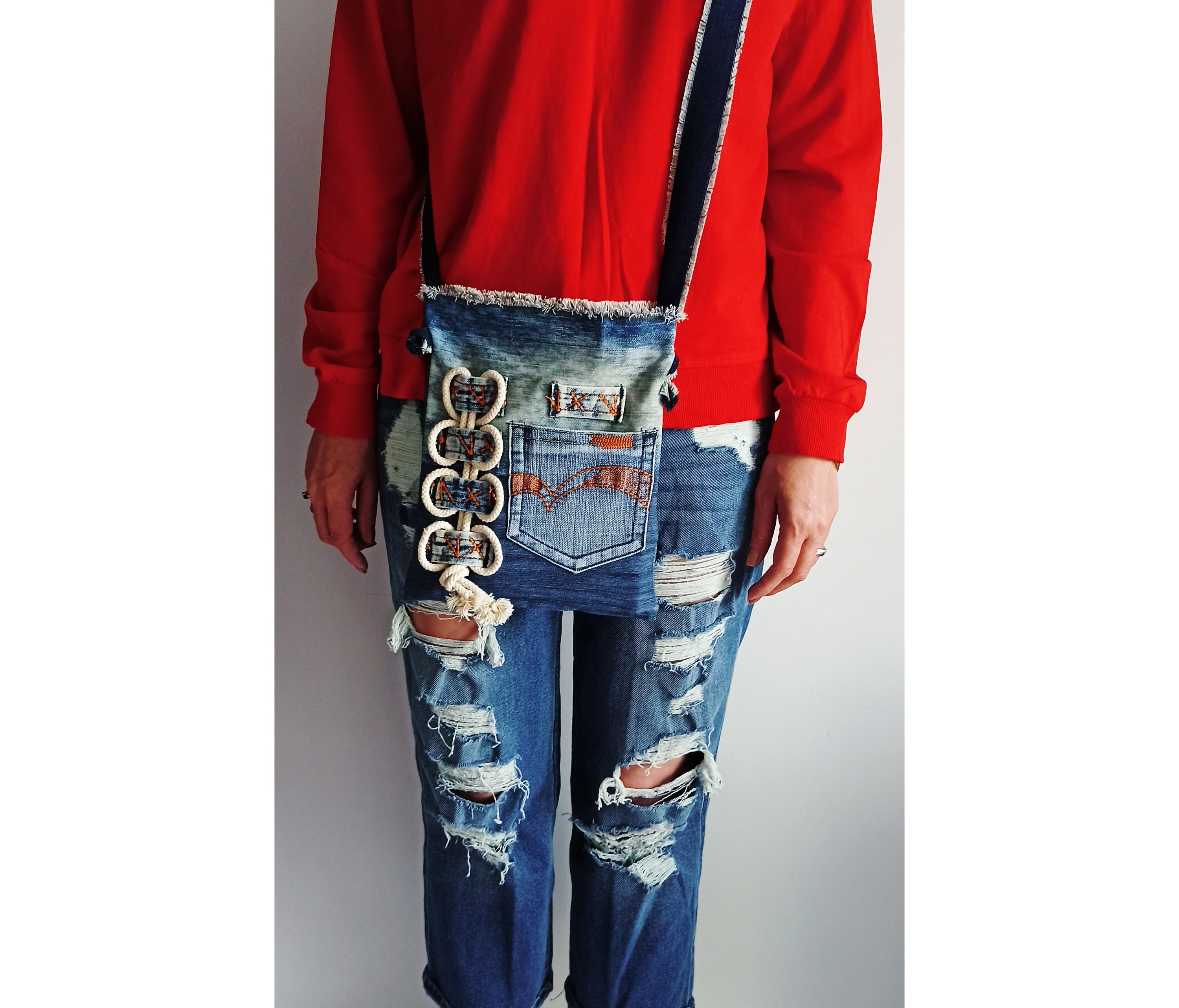 Denim crossbody messenger bag, Denim bag, Denim bags, Crossbody bag, Fashion bag, Boho bag, Gift for her, Jeans bag, Summer bag,Shoulder bag