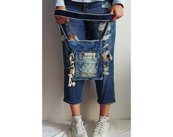 Messenger blue denim bag, Denim bag, Crossbody bags, Shoulder bag, Festival bag, Eco bag, Summer bag, Casual bag, Hand bags, Denim bags