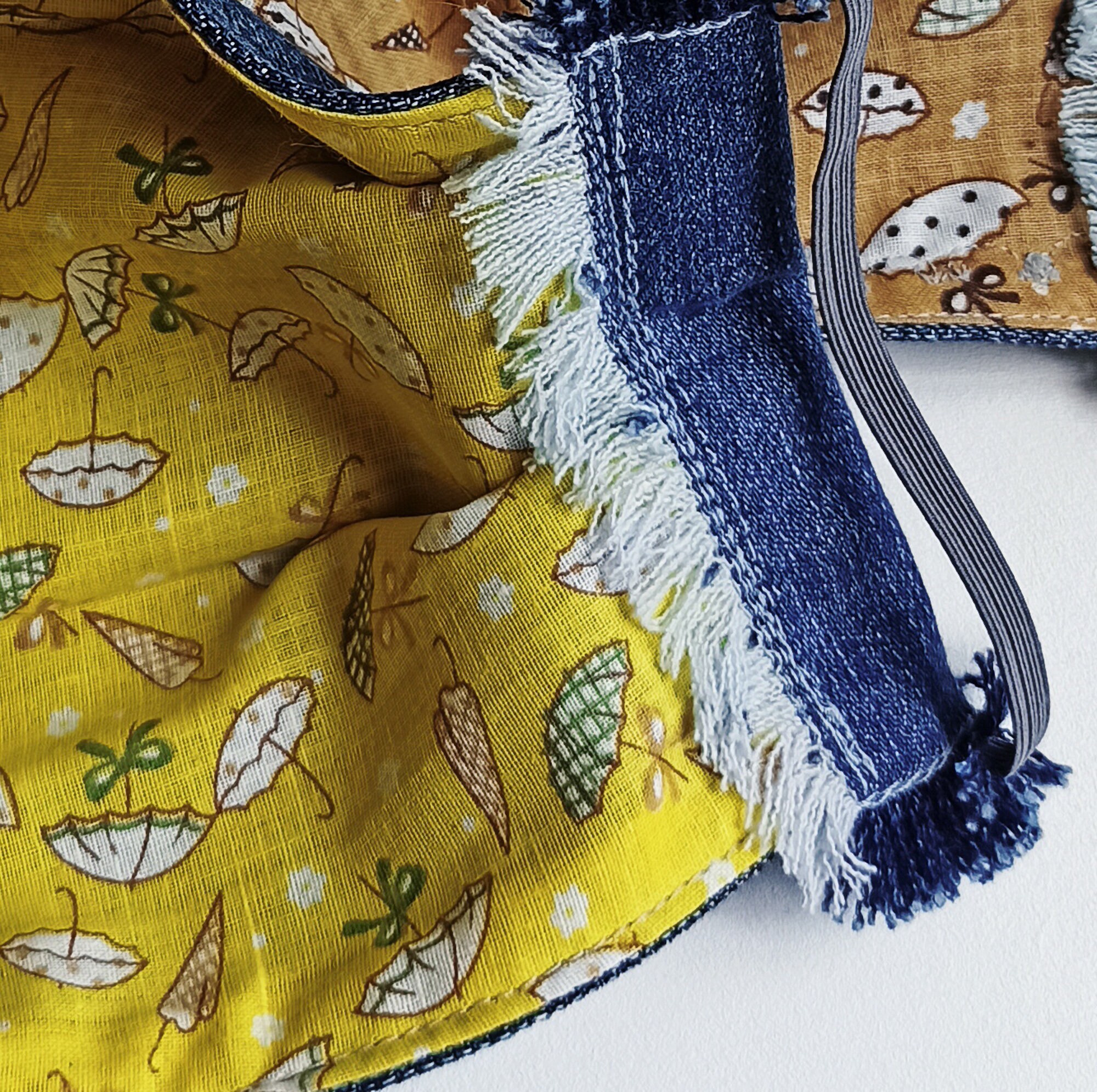Set of 2 Denim Masks, Face Mask, Reusable Denim Face Mask, Anti Dust ...