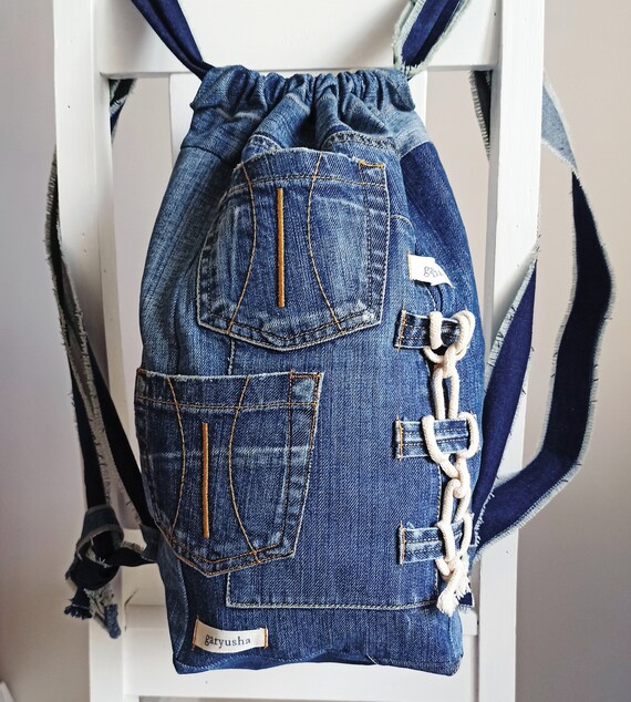jean backpack purse
