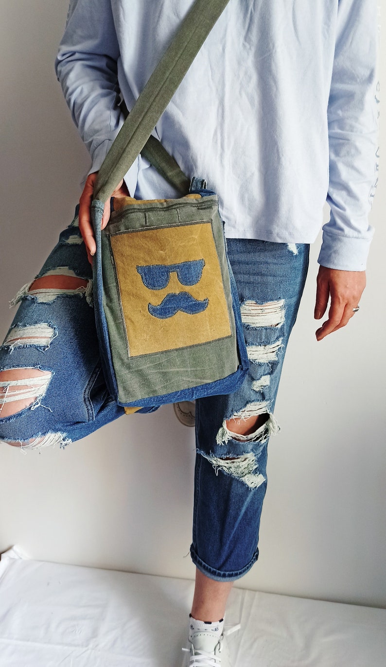 Denim Messenger Bag Denim Small Bag set , Garyusha Denim Bags Design