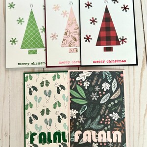 Set of 5 Holiday Cards, Christmas Card Set, Christmas Stationery