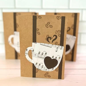 Kaffeetasse Karte, Kaffee Briefpapier, Notecard, Jeder Anlass, Kaffee Notecard