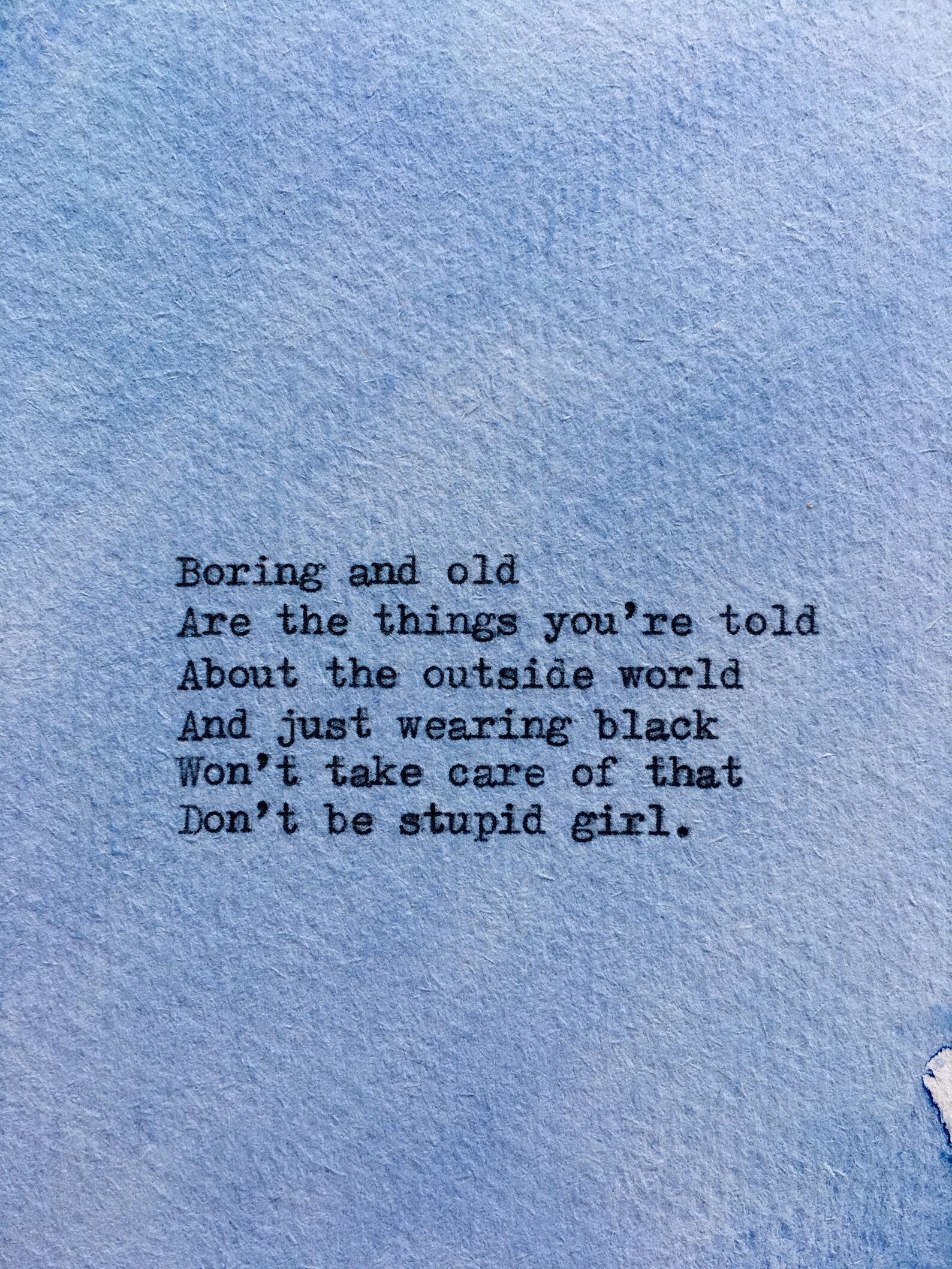 Killing Heidi Mascara Typewriter Lyrics on Watercolour Etsy Singapore