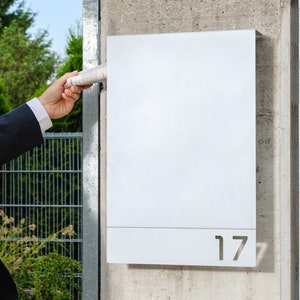 Modern custom mailbox, Large mailbox, Wall mounted mailbox, Personalized mailbox, Metal mailbox, Powder coated steel