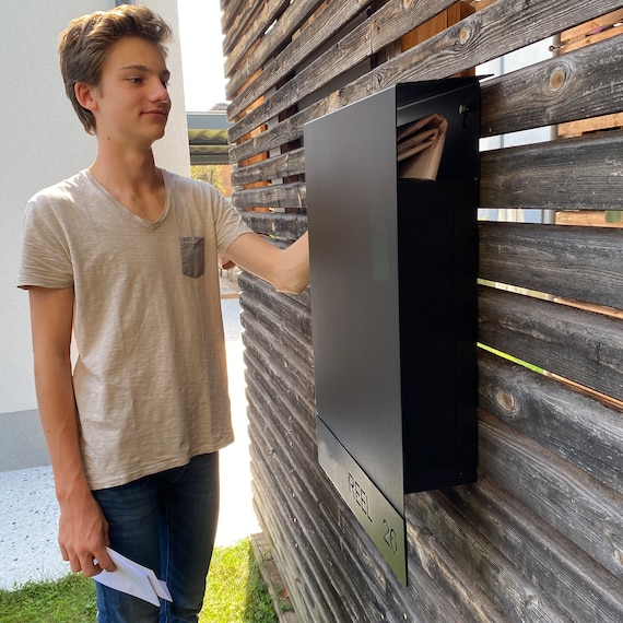 Cassetta Postale Melko Cassetta Postale Nera A Parete Cassetta Postale In Acciaio Cassetta Postale In Acciaio Cassetta Postale Rotolo Per Giornali 41006091 - Foto 2