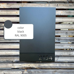Modern Personalized Metal Mailbox: Large Wall Mounted, Powder Coated Steel image 12