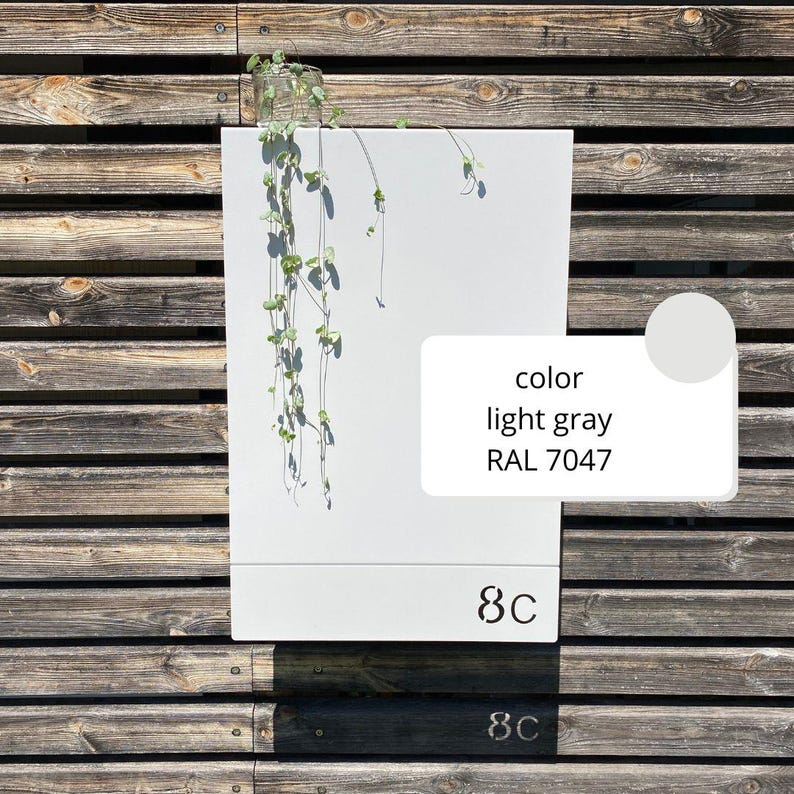 Modern Personalized Metal Mailbox: Large Wall Mounted, Powder Coated Steel image 11