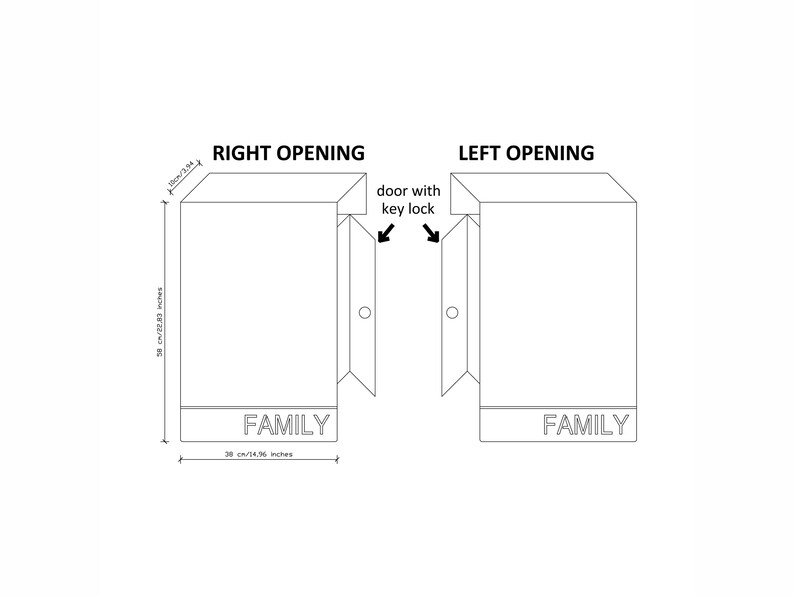 Modern Personalized Metal Mailbox: Large Wall Mounted, Powder Coated Steel image 14