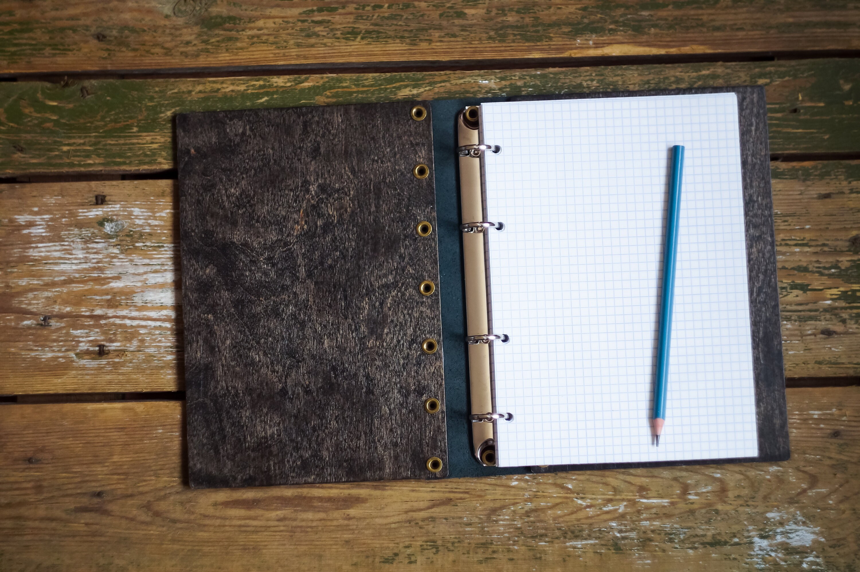 Joker А5 Wooden Journal Notebook Wooden Leather notebook Etsy