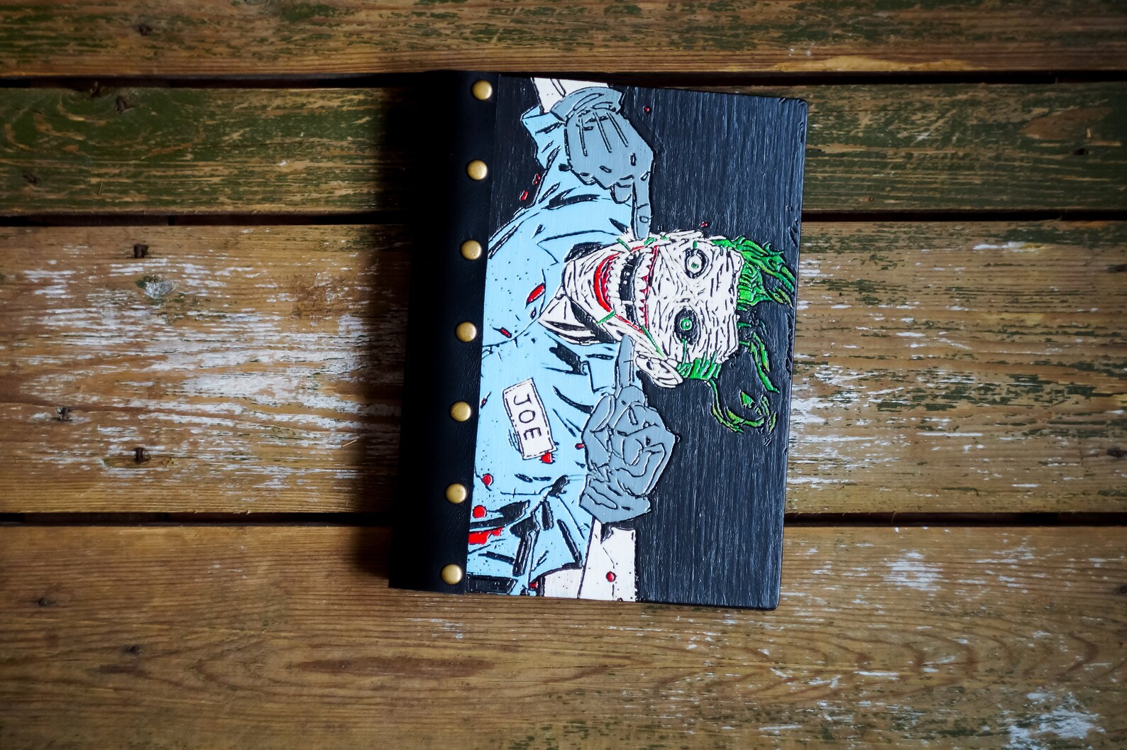 Joker А5 Wooden Journal Notebook Wooden Leather notebook Etsy