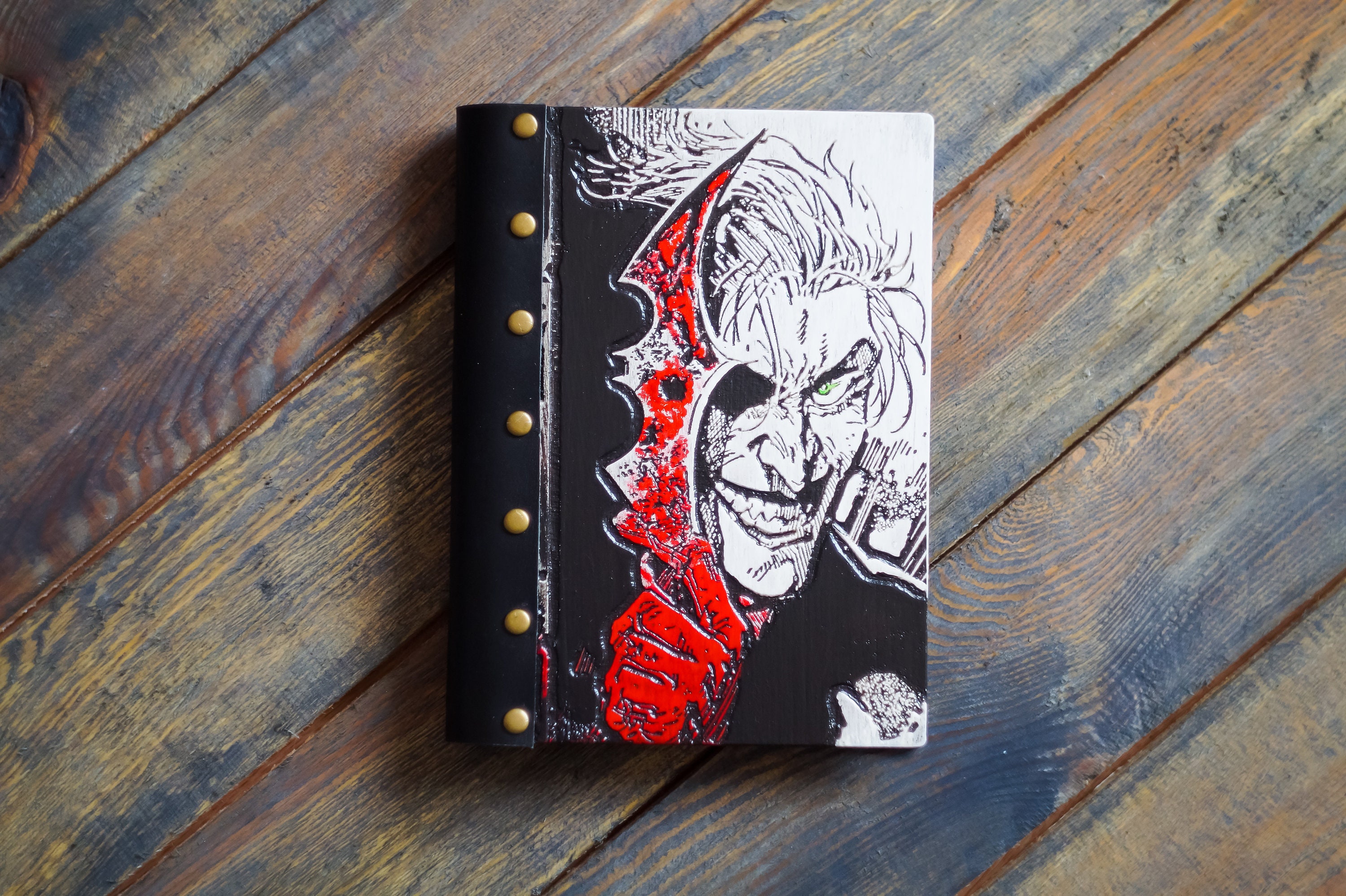 Joker А5 Wooden Journal Notebook Wooden Leather notebook Etsy