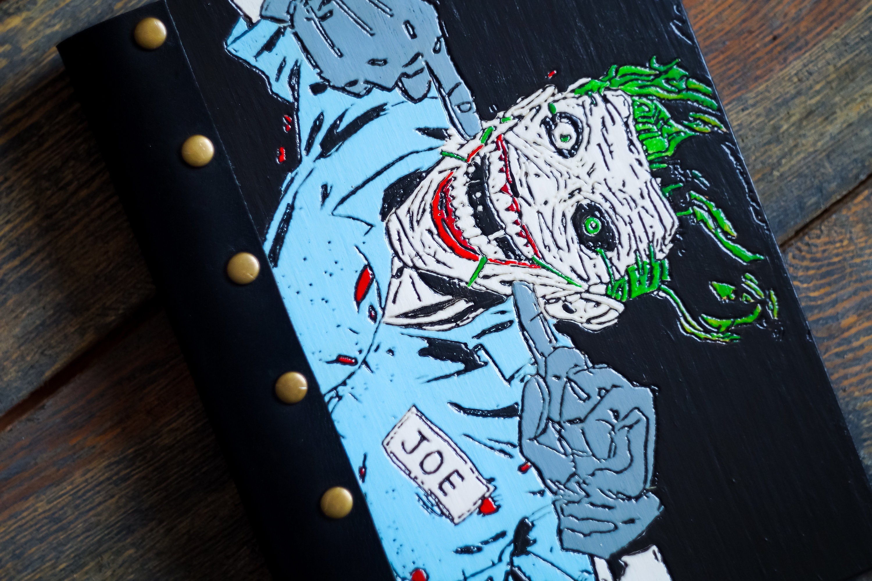 Joker А5 Wooden Journal Notebook Wooden Leather notebook Etsy
