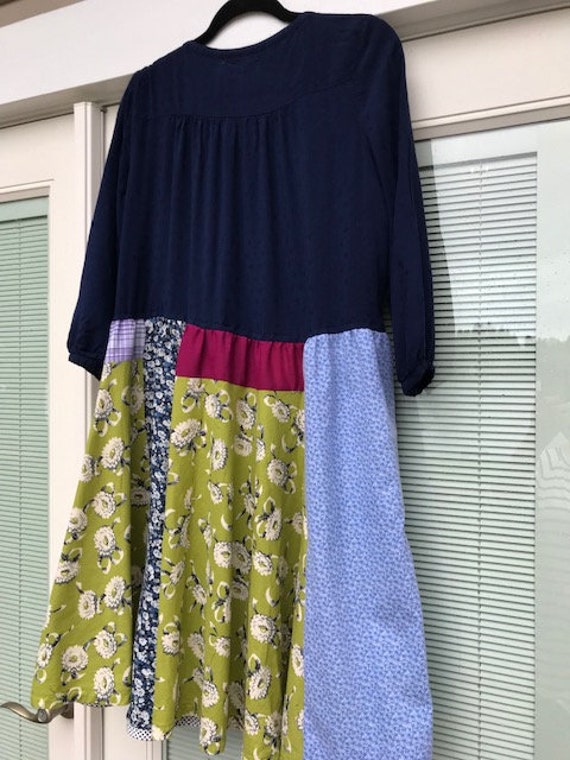 handmade sustainable clothing original The Dianna Tunic: Size XL-1X upcycled hippie gypsy shabby chic Melbury Road. eco friendly
