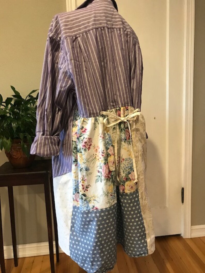 handmade sustainable clothing original The Dianna Tunic: Size XL-1X upcycled hippie gypsy shabby chic Melbury Road. eco friendly