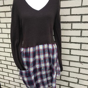 The Chloe Upcycled Tunic:  Chocolate cashmere,  size M,  boho,  sustainable, reclaimed, comfy, eco friendly,  handmade by Melbury Road