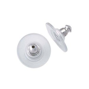 Barrel Clutch w/ Disc Earring Back, Silver (144 Pieces)